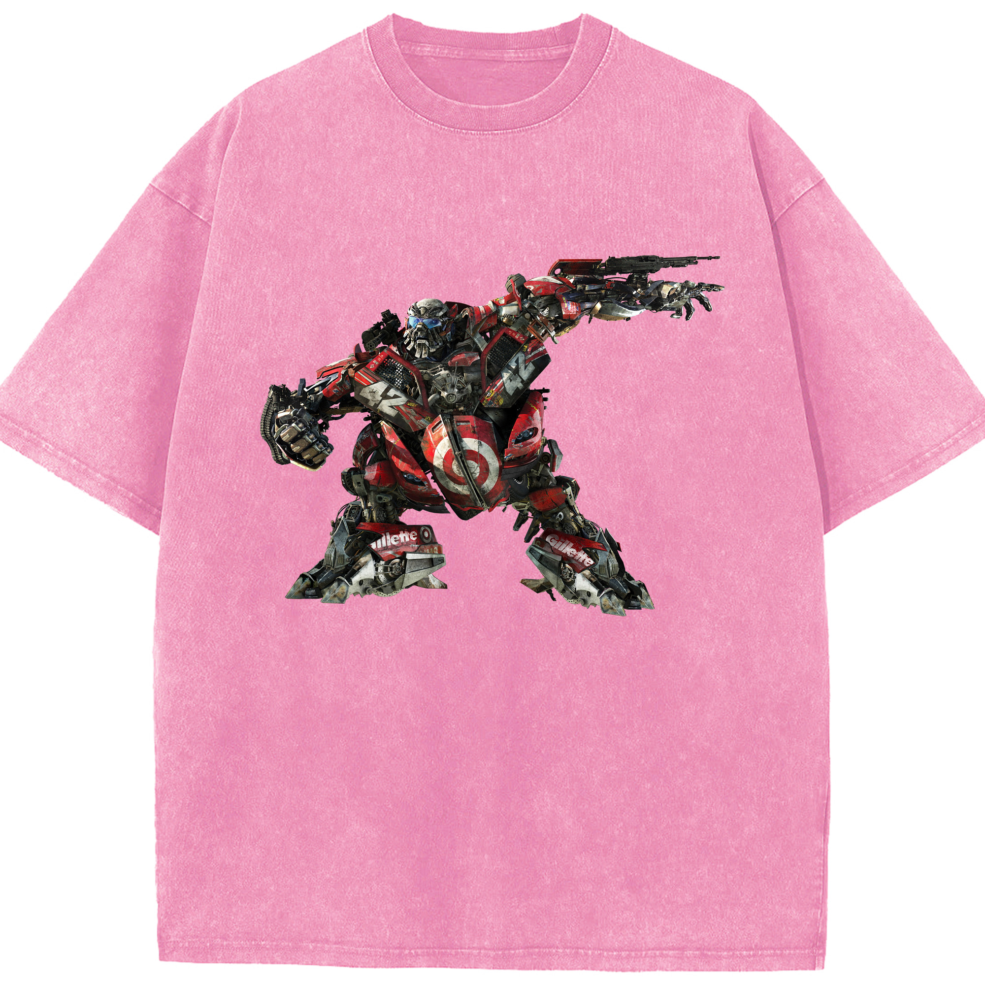 （画像用）  綿100% ヴィンテージ風 半袖Tシャツ（フロントプリント）